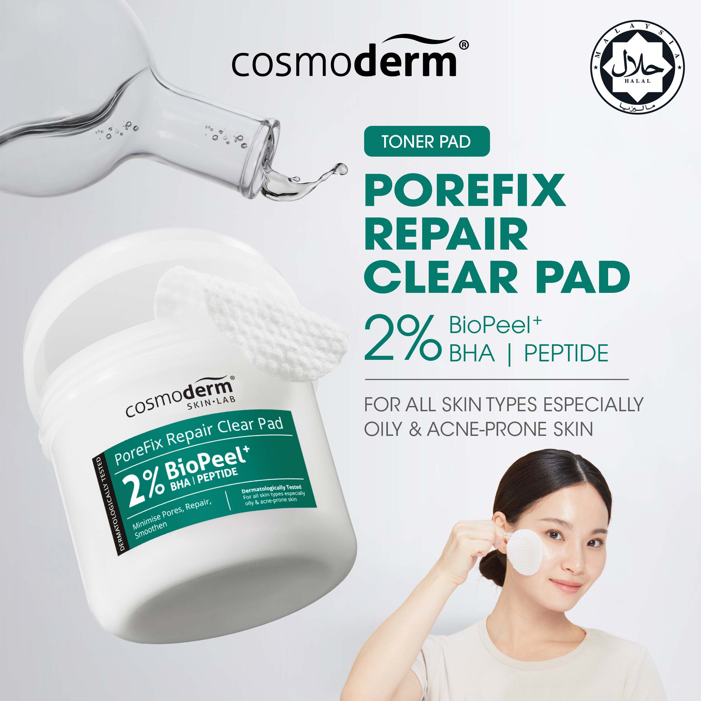 PoreFix Repair BioPeel+ Clear Pad 60pcs