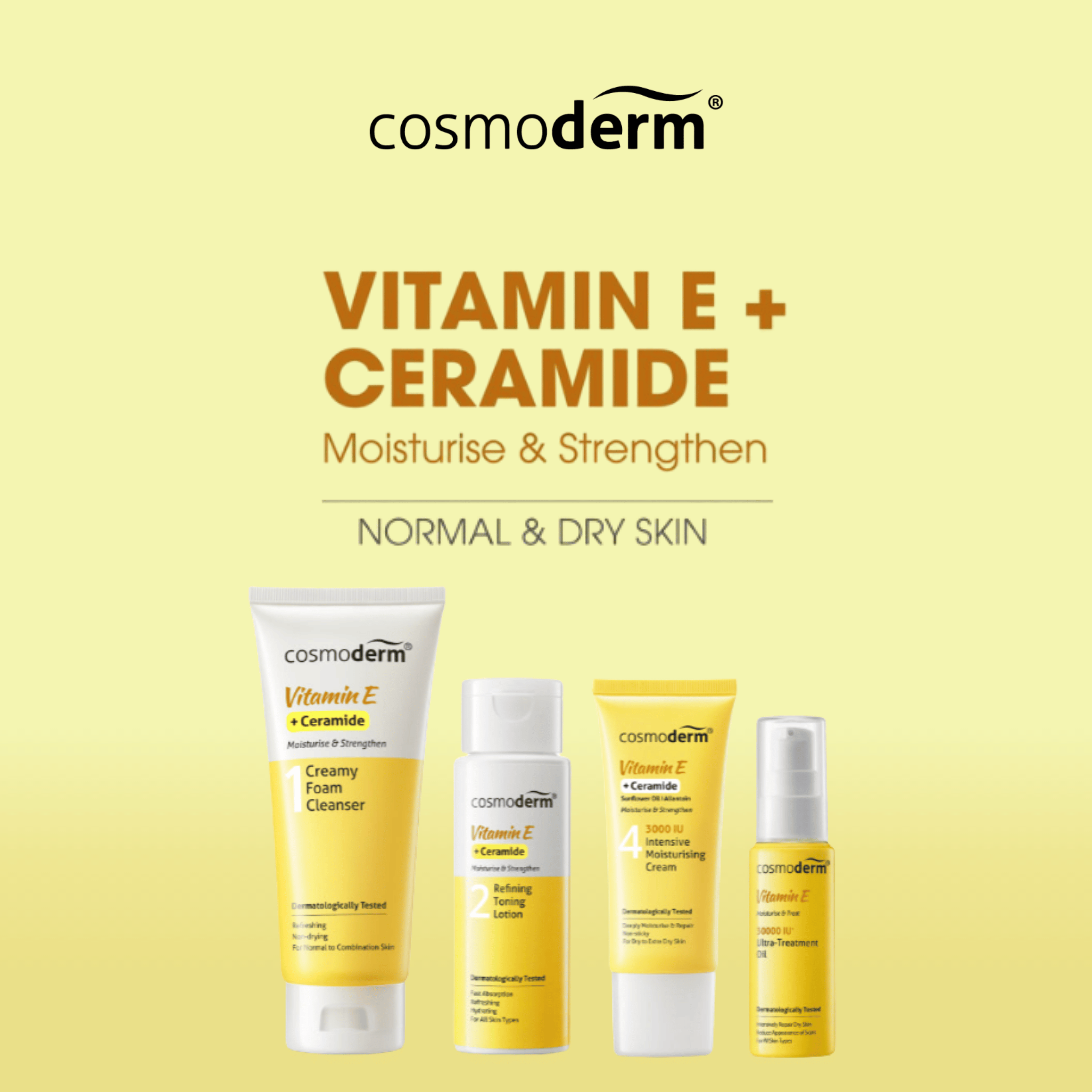 Vitamin E + Ceramide - Cleanse & Moisture Set