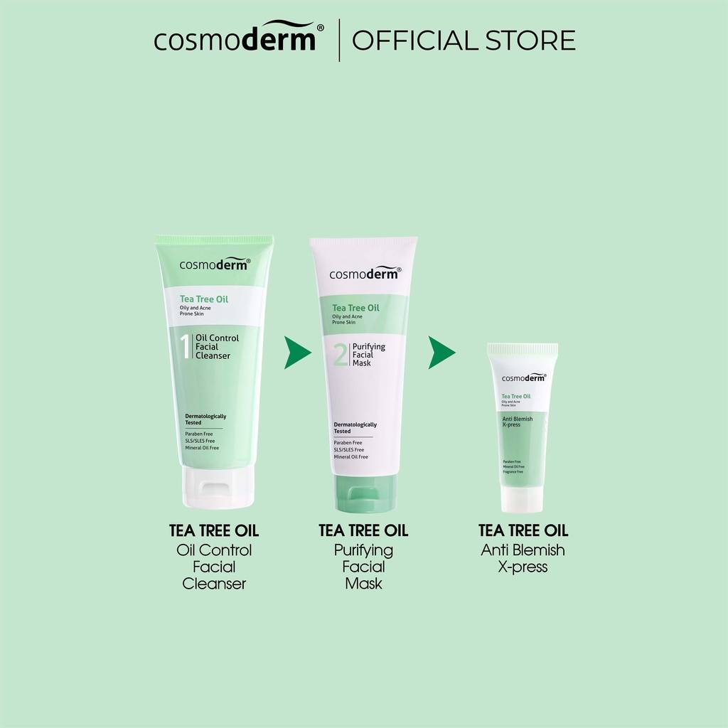 Cosmoderm Tea Tree Oil Acne Treatment Set